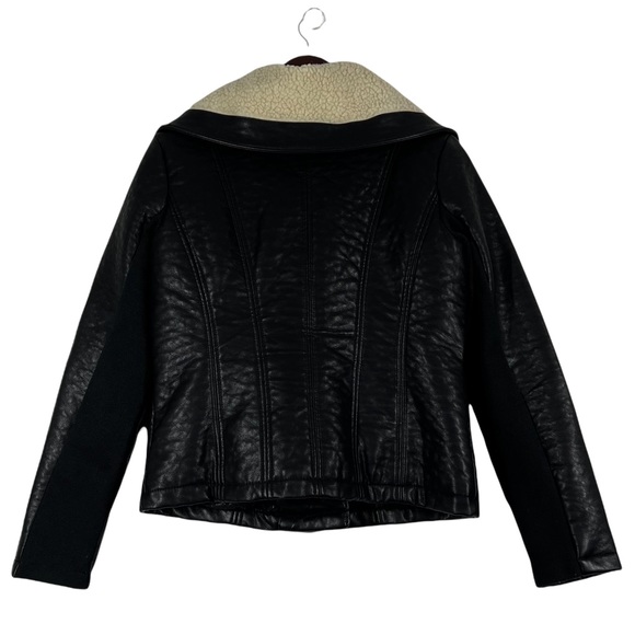 Sam Edelman Women's Caitlyn Aviator Sherpa Jacket Black Size S. - Picture 3 of 9